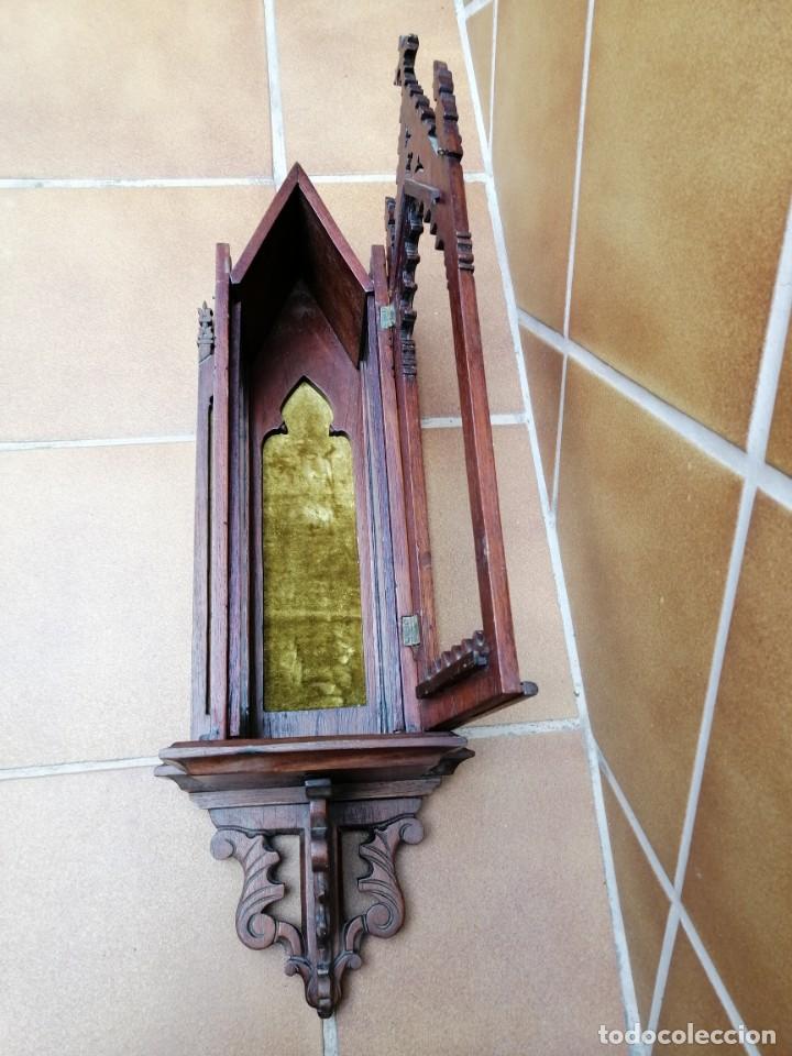 Antig&uuml;edades: CAPILLA DE MADERA SIGLO XIX - Foto 4