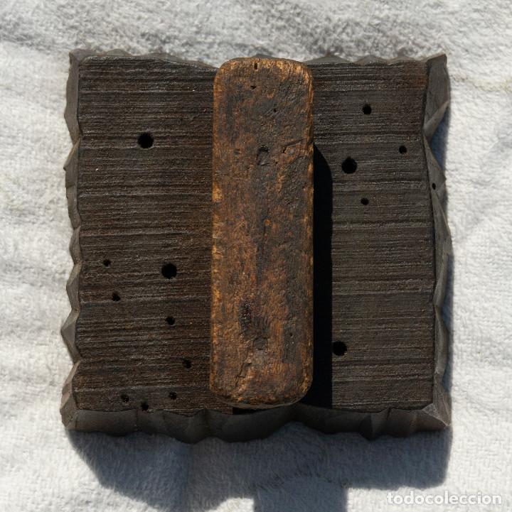 Antig&uuml;edades: Sello de estampaci&oacute;n de madera - Foto 2