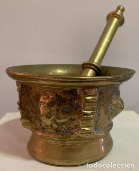 Antig&uuml;edades: Almirez de bronce siglo XIX - Foto 2