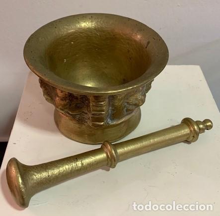 Antig&uuml;edades: Almirez de bronce siglo XIX - Foto 3