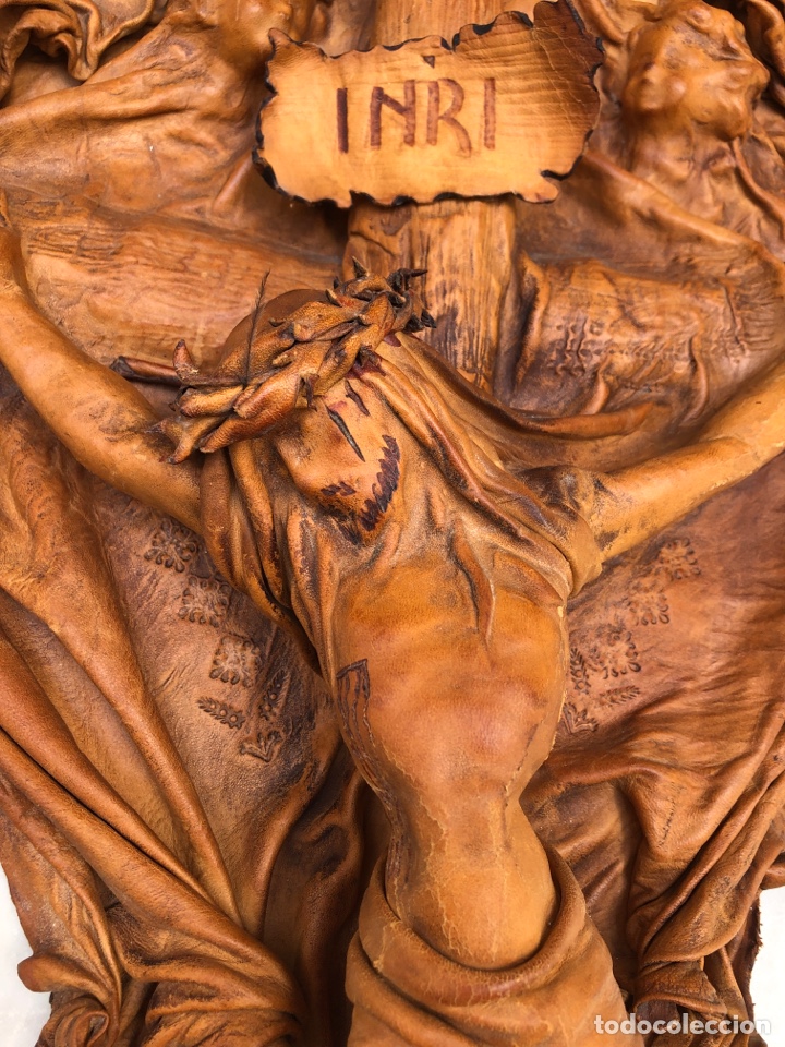 Antig&uuml;edades: Cristo hecho en cuero, 93 cm - Foto 4