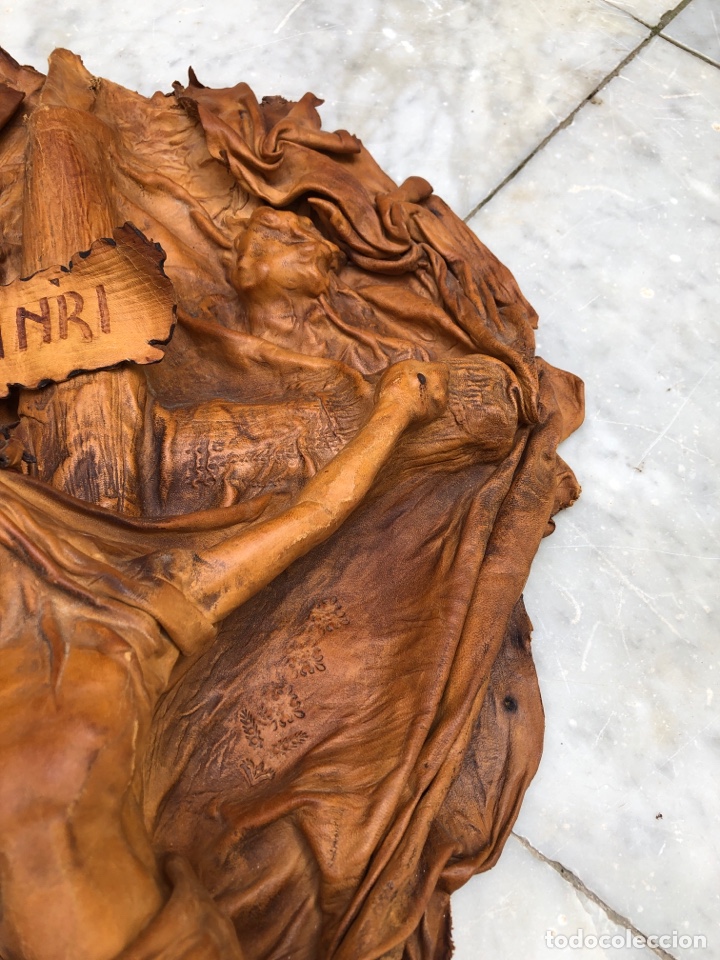 Antig&uuml;edades: Cristo hecho en cuero, 93 cm - Foto 6