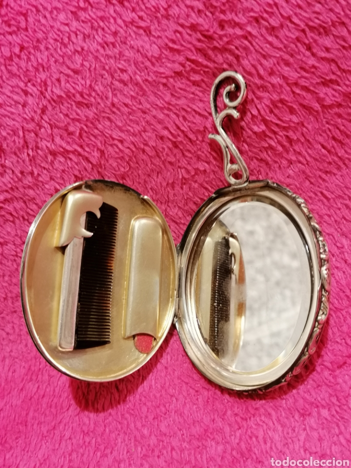 Antig&uuml;edades: PLATA. ESPEJO DE PLATA CON PEINE Y LIMA - Foto 7