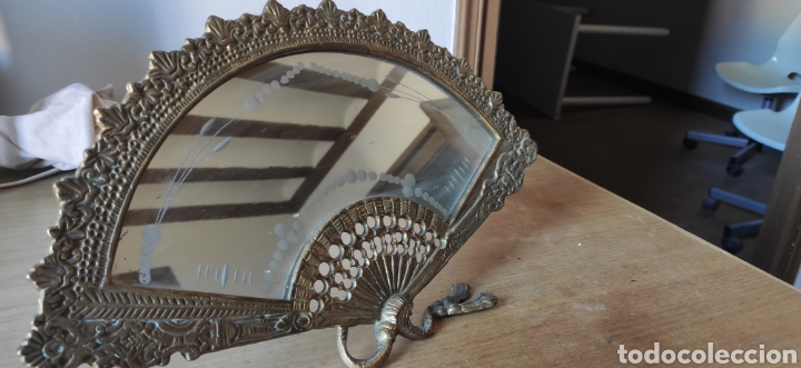 Antig&uuml;edades: Espejo abanico decoraci&oacute;n - Foto 1