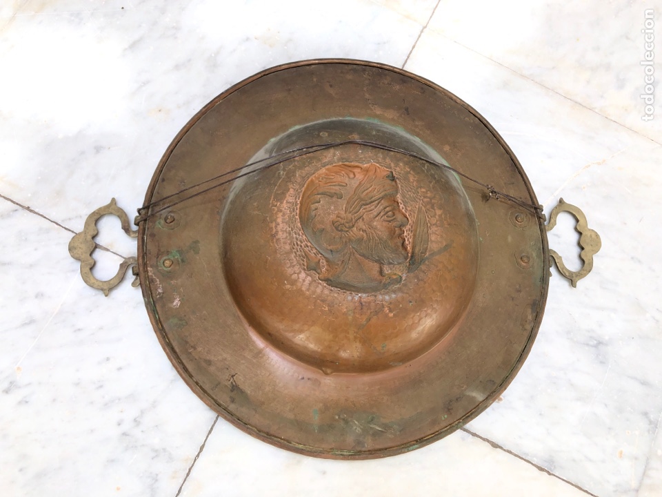 Antig&uuml;edades: Brasero de cobre 50 cm - Foto 8