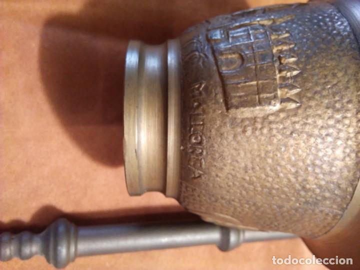 Antig&uuml;edades: MORTERO DE BRONCE CON GRABADOS DE MALLORCA - Foto 5