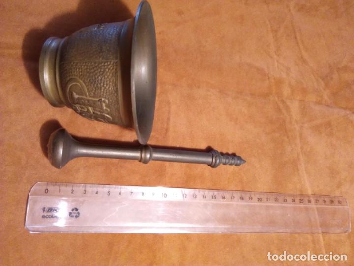 Antig&uuml;edades: MORTERO DE BRONCE CON GRABADOS DE MALLORCA - Foto 8
