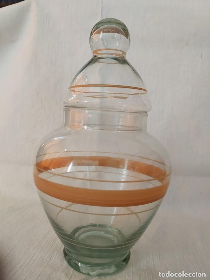 Antiquit&eacute;s: TARRO - BOTE CRISTAL PARA CARAMELOS GALLETAS - CARAMELO - GALLETERO