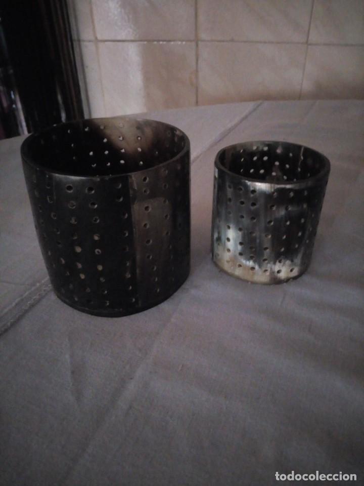 Antig&uuml;edades: Originales porta velas de pit&oacute;n de toro - Foto 3