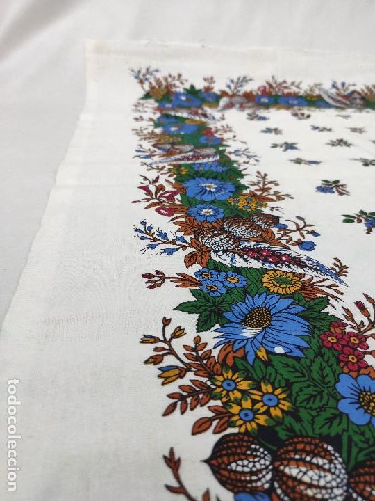 Antig&uuml;edades: Indiana, pa&ntilde;uelo de algod&oacute;n estampado en azul - Foto 5
