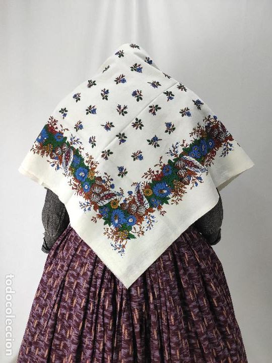 Antig&uuml;edades: Indiana, pa&ntilde;uelo de algod&oacute;n estampado en azul - Foto 12