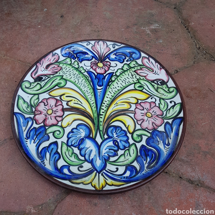 conjunto de 2 platos decorativos cerámica de ta - Compra venta en  todocoleccion