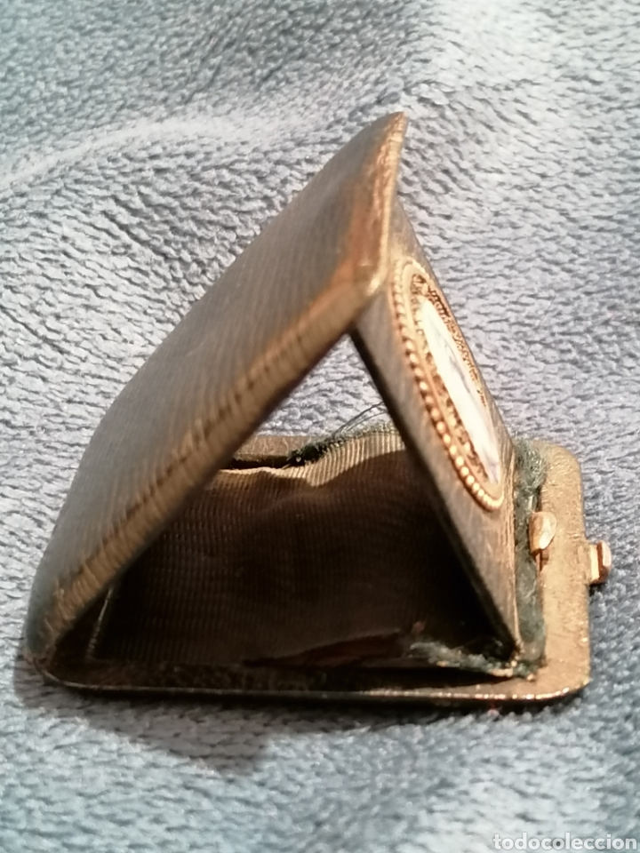 Antig&uuml;edades: VIRGEN PINTADA, CON ESMALTES. EN ESTUCHE DE BOLSILLO - Foto 5
