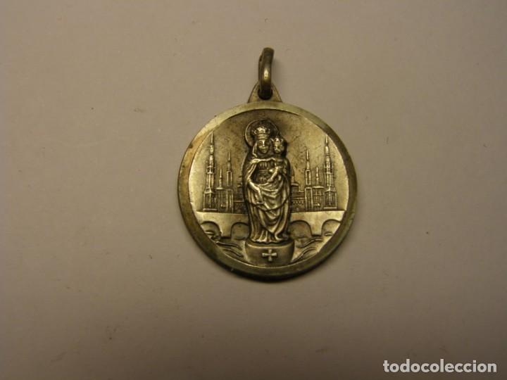 Antig&uuml;edades: Medalla religiosa de la Virgen del Pilar. - Foto 1