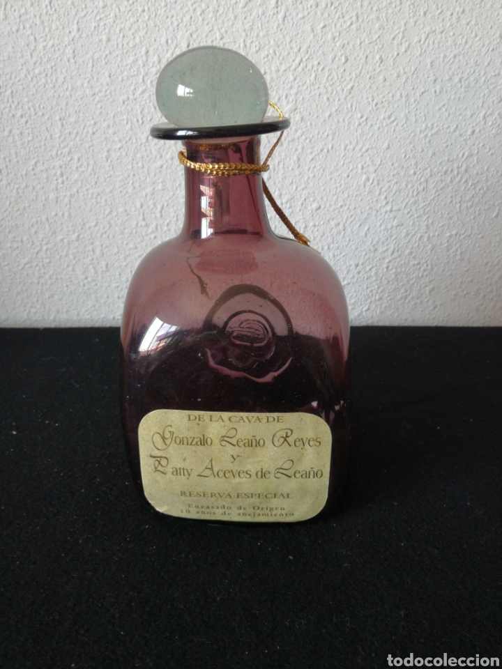 bonita botella licor vacia Comprar Objetos Cristal y