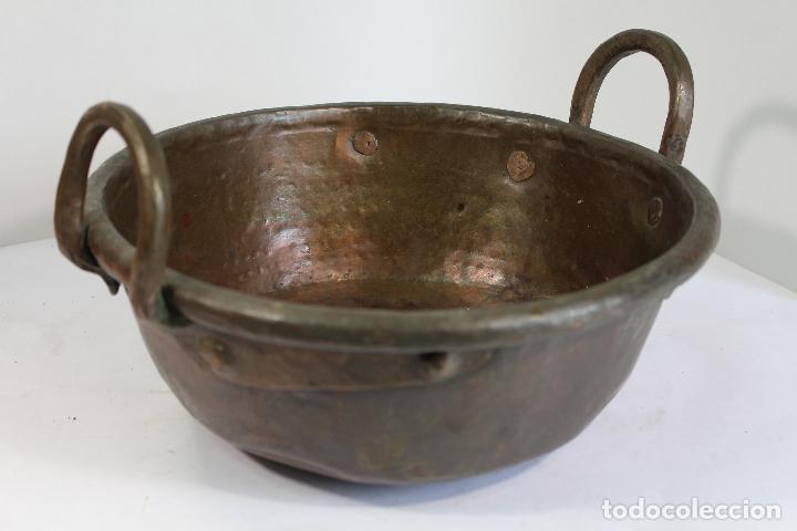 Antig&uuml;edades: perol antiguo de cobre - Foto 2