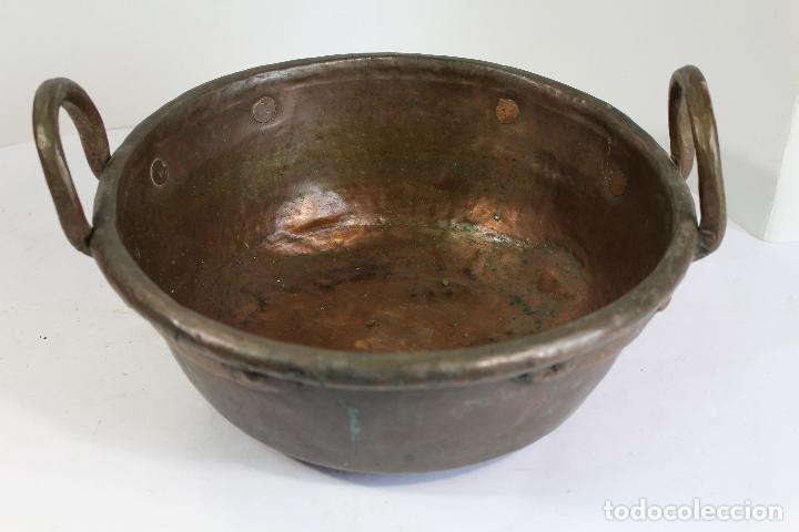 Antig&uuml;edades: perol antiguo de cobre - Foto 3