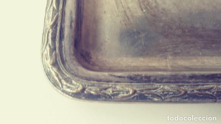 Antig&uuml;edades: bandeja de alpaca 23cm x 17cm - Foto 2