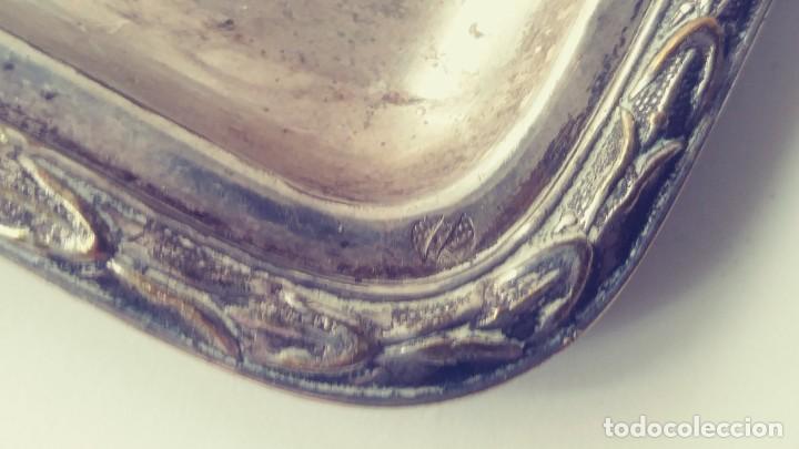 Antig&uuml;edades: bandeja de alpaca 23cm x 17cm - Foto 5