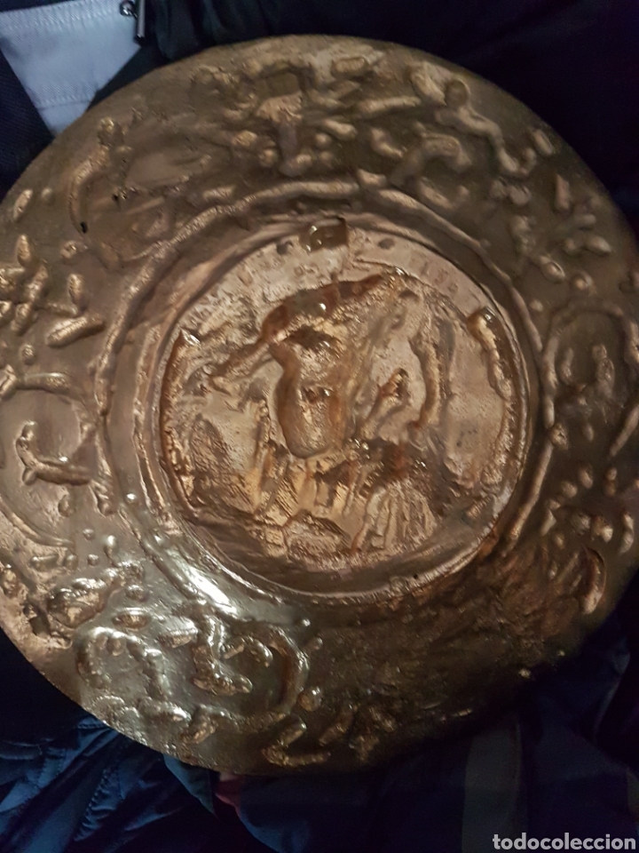 Antig&uuml;edades: ANTIGUO PLATO DE BRONCE MACIZO - Foto 2