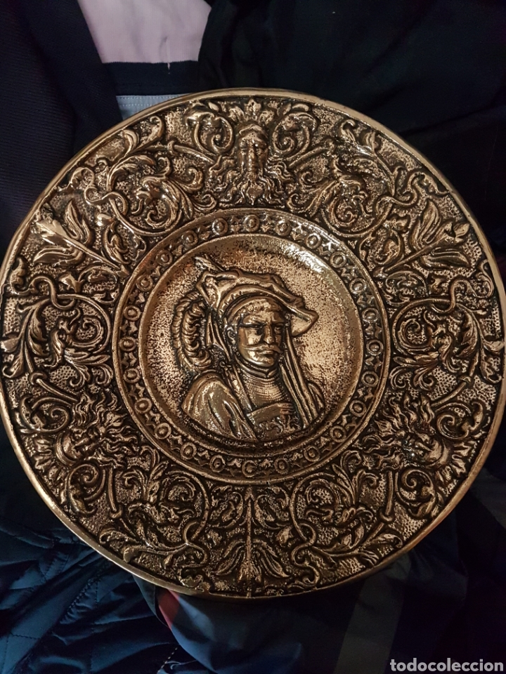 Antig&uuml;edades: ANTIGUO PLATO DE BRONCE MACIZO - Foto 1