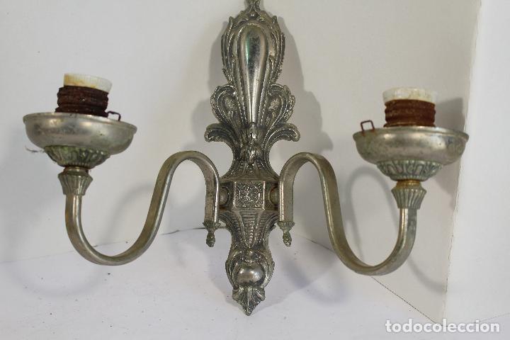 Antig&uuml;edades: aplique en metal plateado - Foto 3