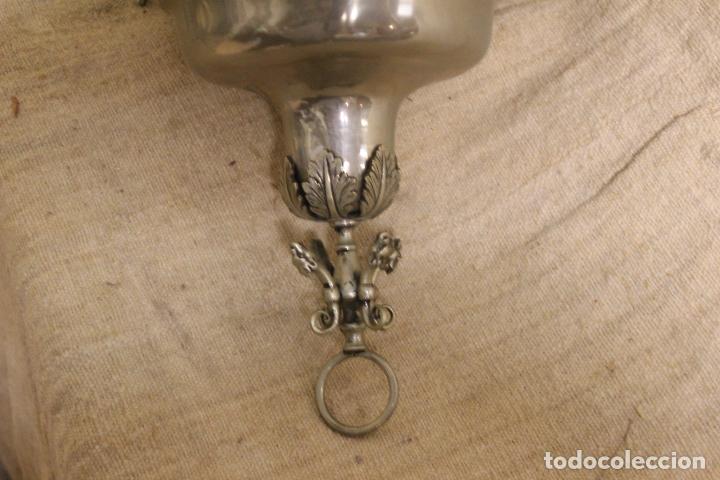 Antig&uuml;edades: lampara de iglesia plateada - Foto 11