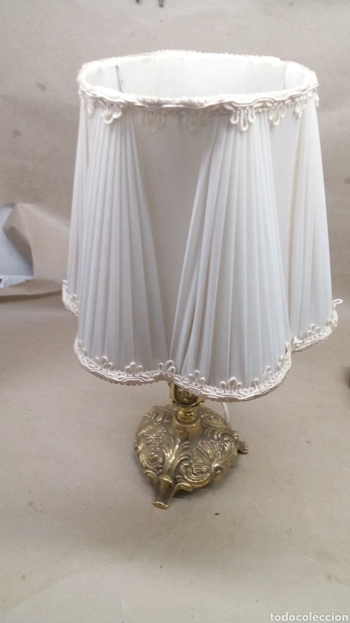 Antig&uuml;edades: Lampara antigua pie de bronce - Foto 3