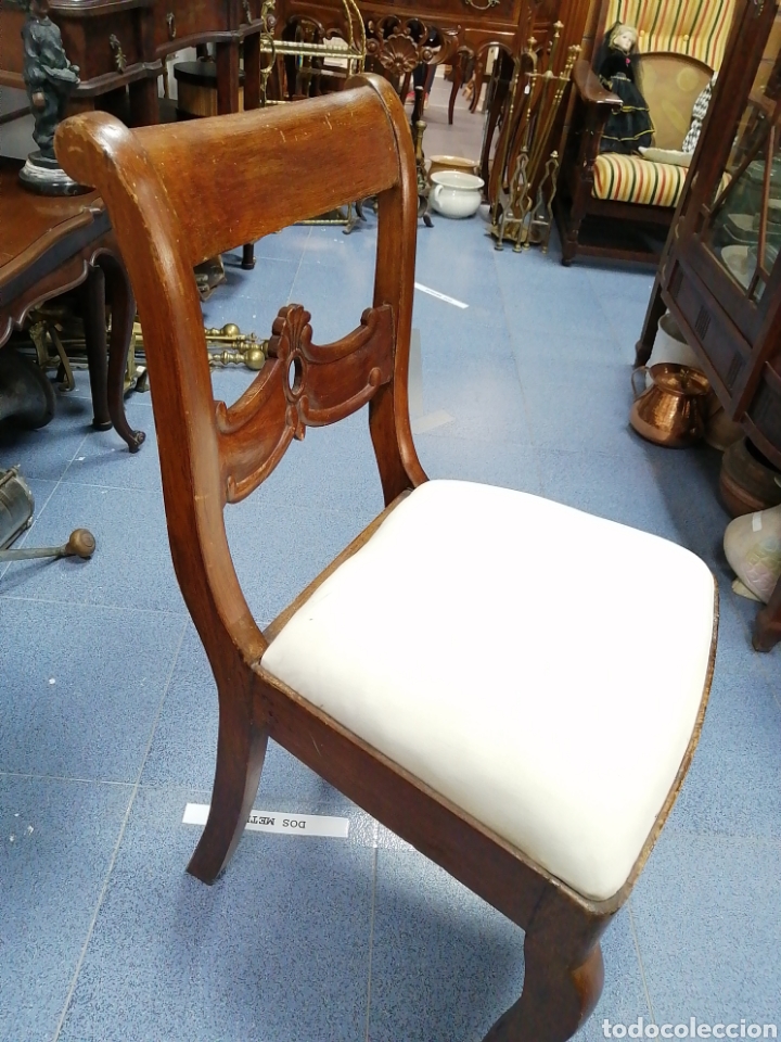 Antig&uuml;edades: Cuatro sillas madera maciza - Foto 2