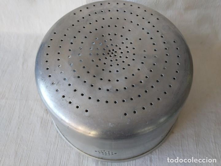 Antig&uuml;edades: ESCURRIDORA - ESCURRIDOR DE CESTA DE ALUMINIO - *R - Foto 4