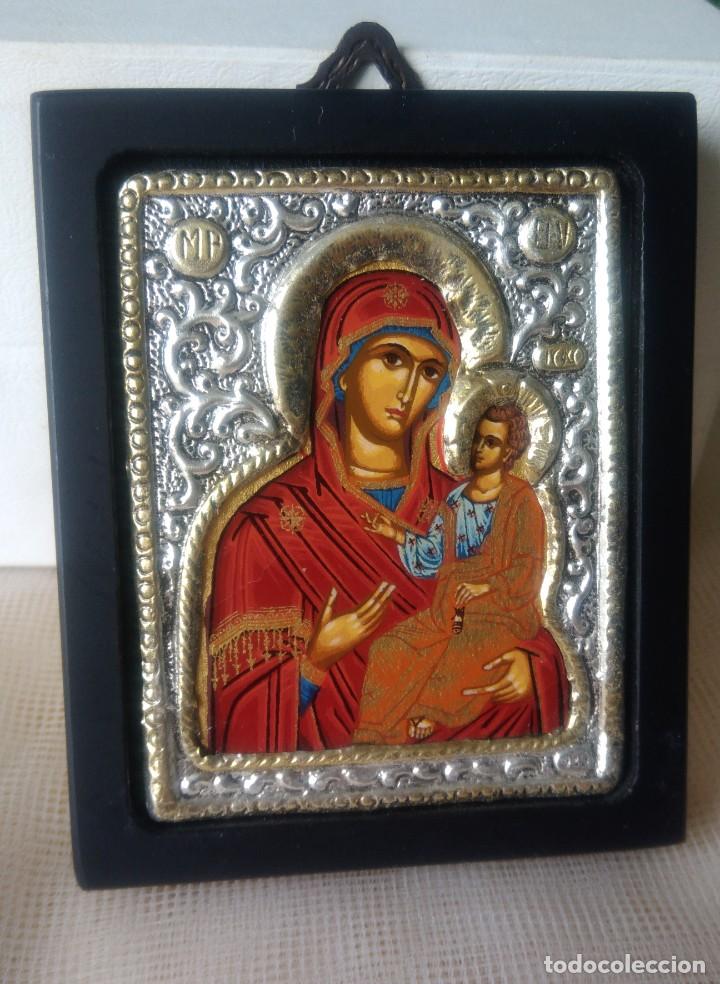 Antig&uuml;edades: BONITO ICONO DE PLATA LABRADA - Foto 1
