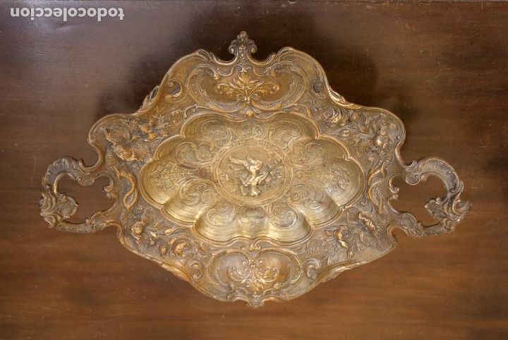 Antig&uuml;edades: MAGN&Iacute;FICO CENTRO DE MESA ISABELINO EN BRONCE - Foto 6
