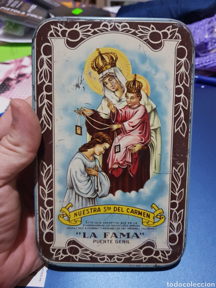 Antig&uuml;edades: Tapa virgen del Carmen membrillos la Fama