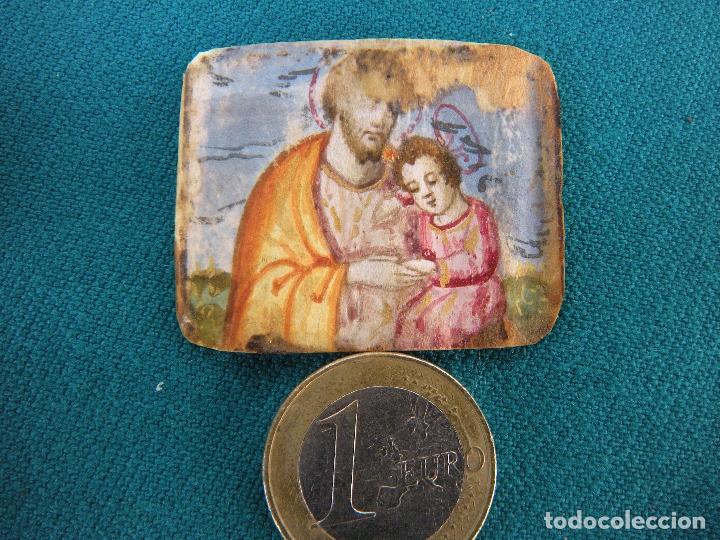 Antig&uuml;edades: MINIATURA SOBRE PERGAMINO. ESCAPULARIO. - Foto 3