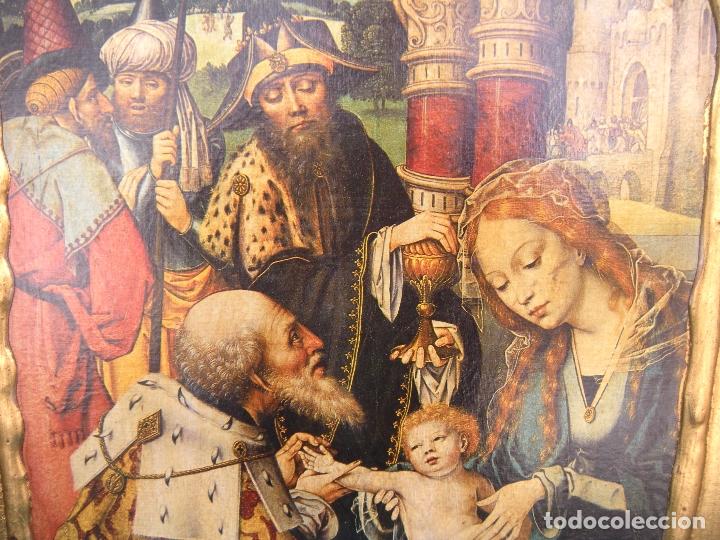Antig&uuml;edades: TRIPTICO RELIGIOSO DORADO - Foto 3
