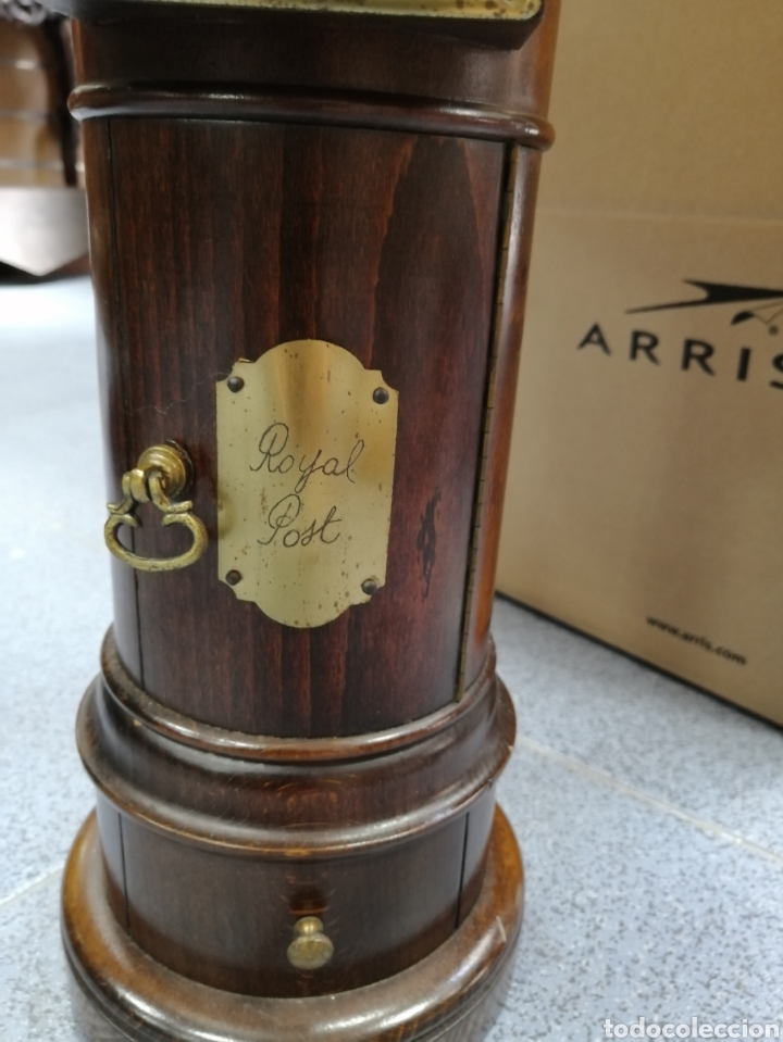 Antig&uuml;edades: L&aacute;mpara madera forma de buz&oacute;n - Foto 5