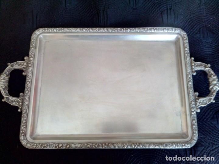 Antig&uuml;edades: BANDEJA ALPACA ANTIGUA - Foto 1
