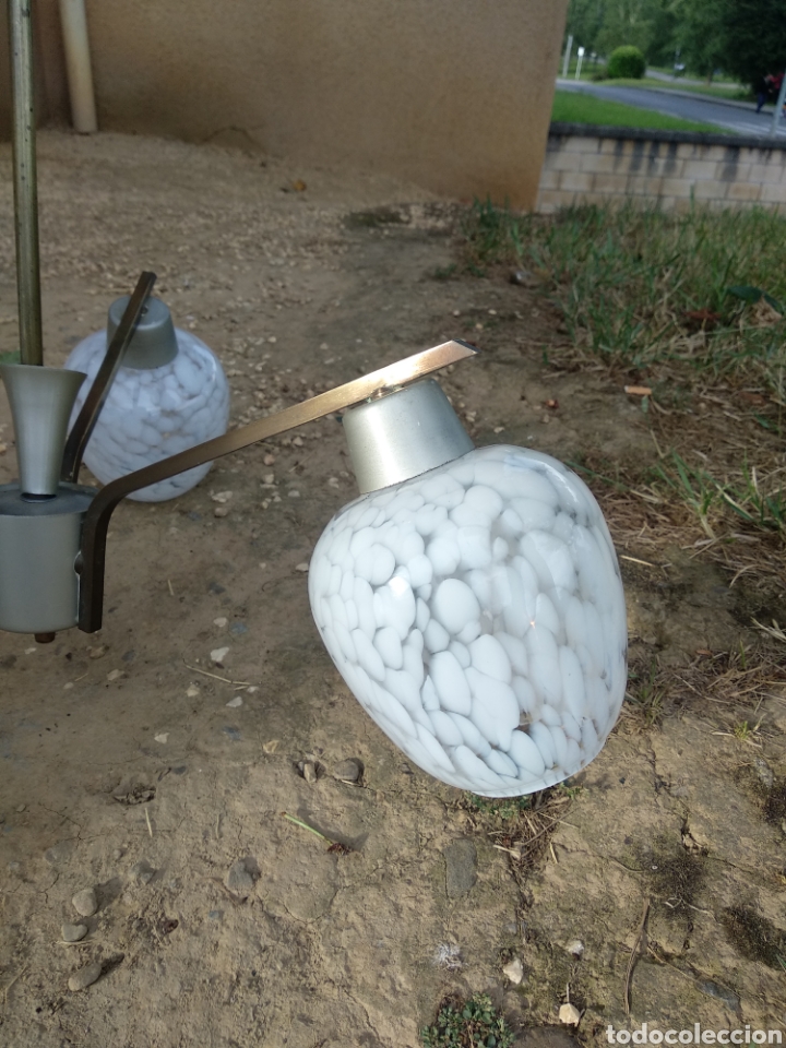Antig&uuml;edades: L&aacute;mpara 3 tulipas murano - Foto 8