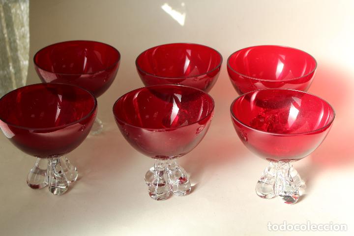Antig&uuml;edades: 6 copas de cristal de murano - Foto 3