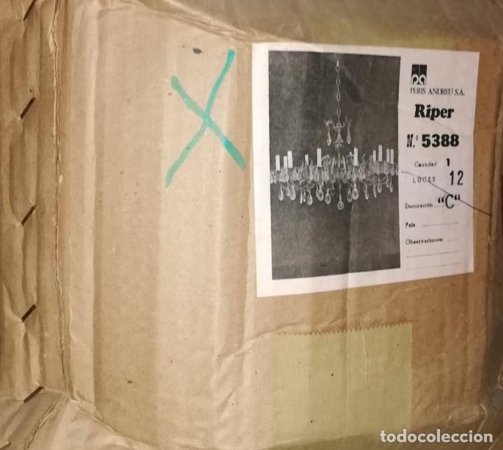 Antig&uuml;edades: L&Aacute;MPARA DE BRONCE y CRISTAL de Peris Andreu - Foto 3