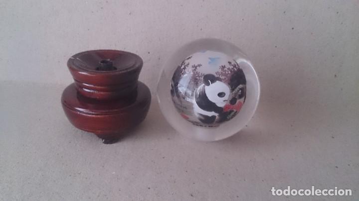 Antiquit&eacute;s: BOLA DE CRISTAL ORIENTAL CON PEANA