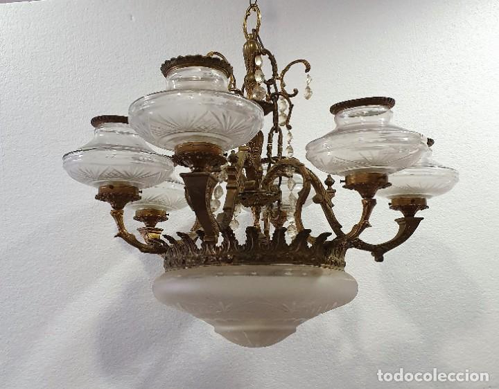 Antig&uuml;edades: ANTIGUA LAMPARA DE BRONCE - Foto 1