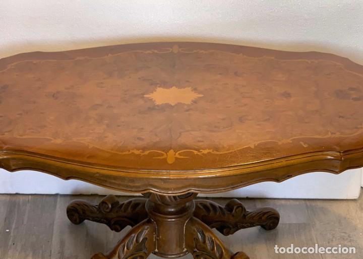 Antig&uuml;edades: ANTIGUA MESA DE CENTRO CON MARQUETERIA - Foto 2