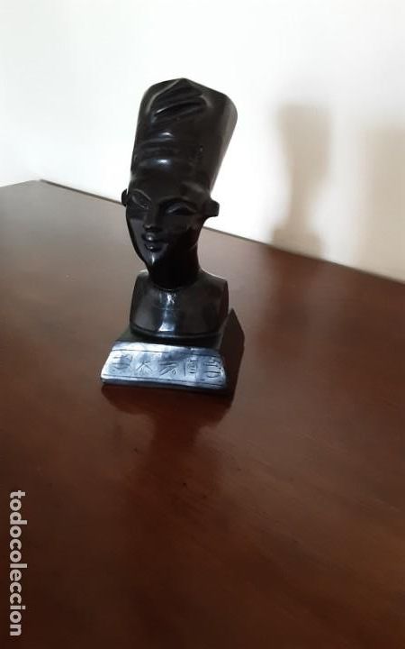 Antig&uuml;edades: Busto Nefertiti piedra negra - Foto 4