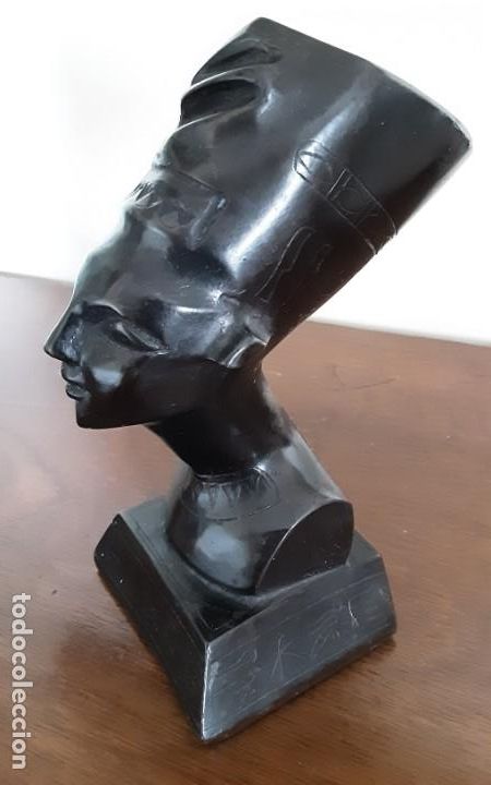 Antig&uuml;edades: Busto Nefertiti piedra negra - Foto 5