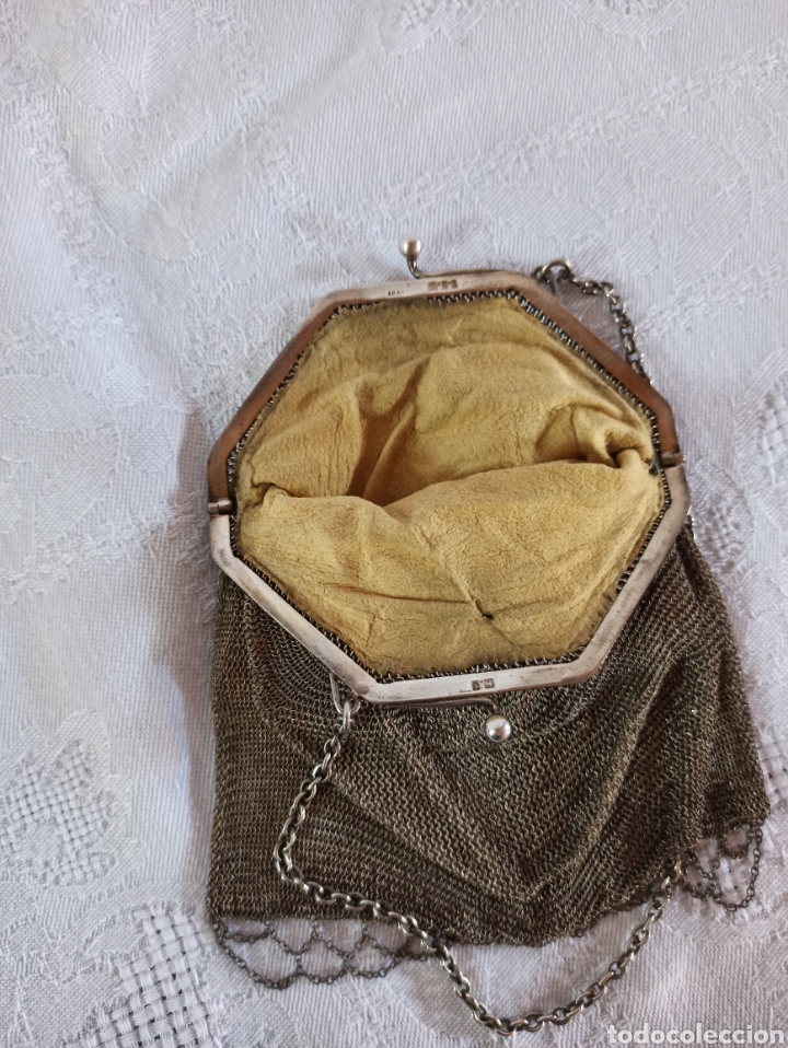 Antig&uuml;edades: Antiguo bolso de plata - Foto 2