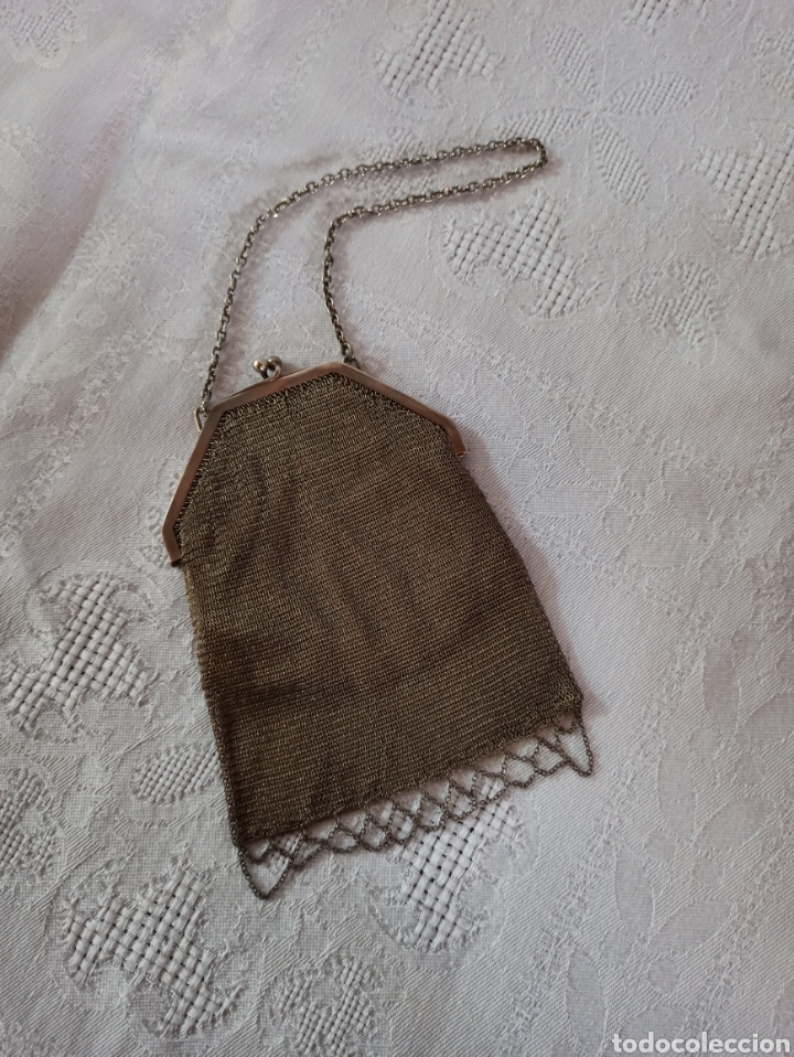 Antig&uuml;edades: Antiguo bolso de plata - Foto 1
