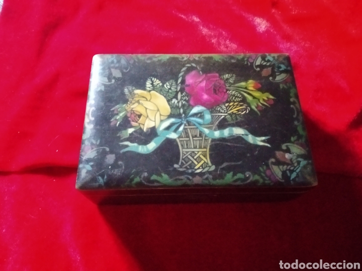 Antig&uuml;edades: Caja costurero pintada a mano - Foto 1