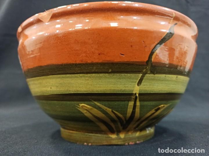 Antig&uuml;edades: Cuenco de barro vidriado con juncos. C9 - Foto 2
