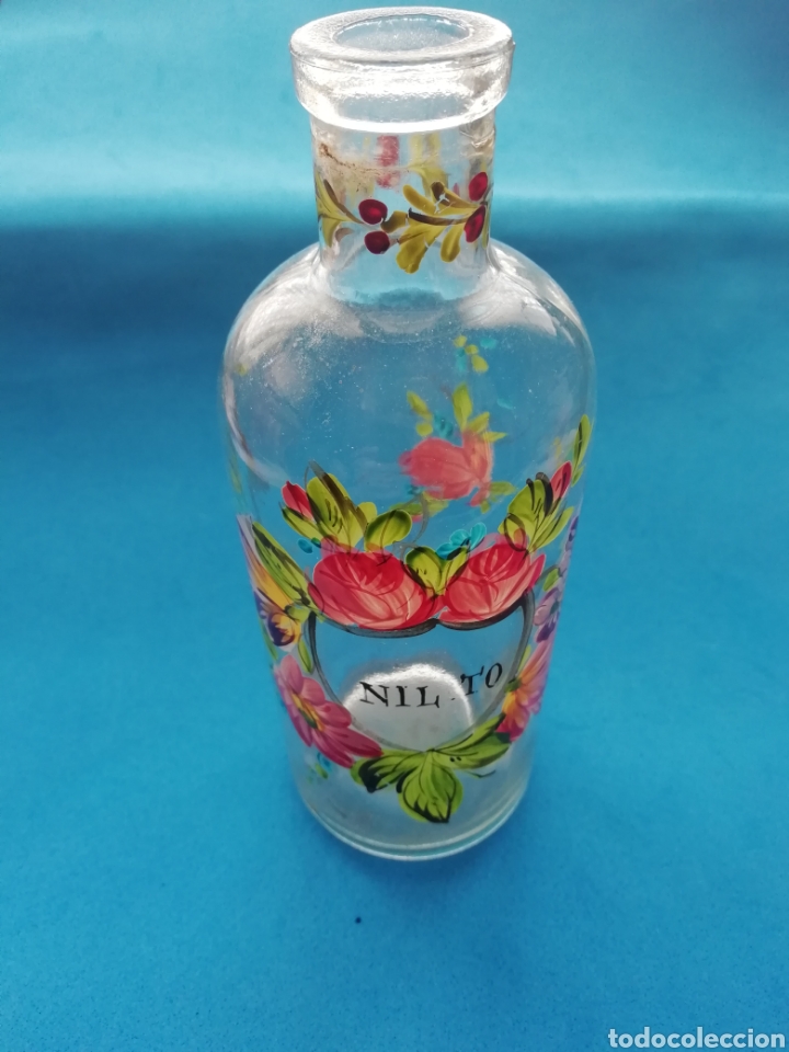 Antig&uuml;edades: Botella pintada a mano. Francia. - Foto 1
